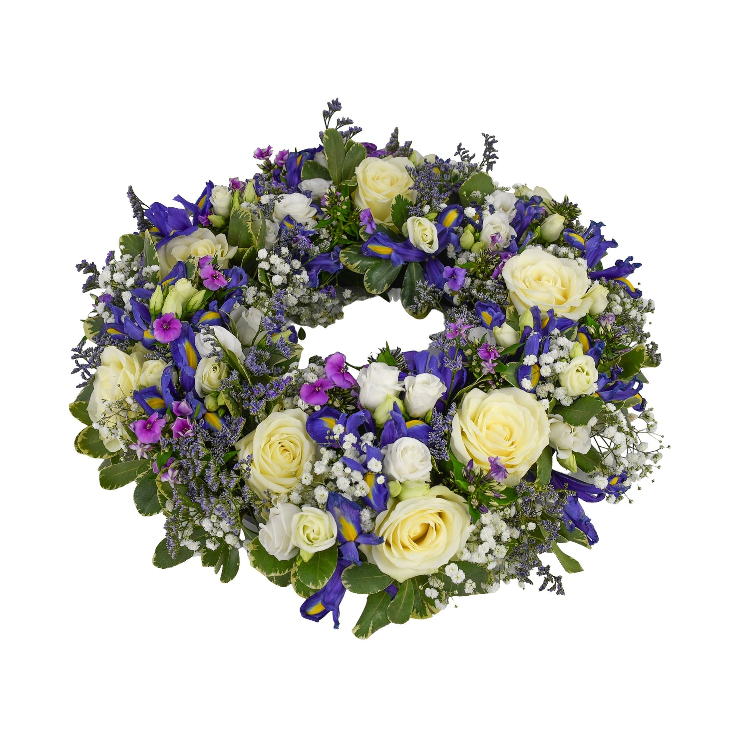 Purple and White Wreath