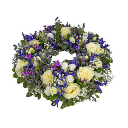 Purple and White Wreath