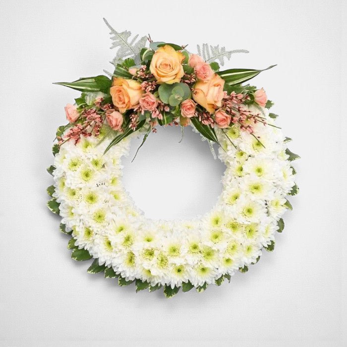 Classic White Wreath - Flowers &amp; Plants Co