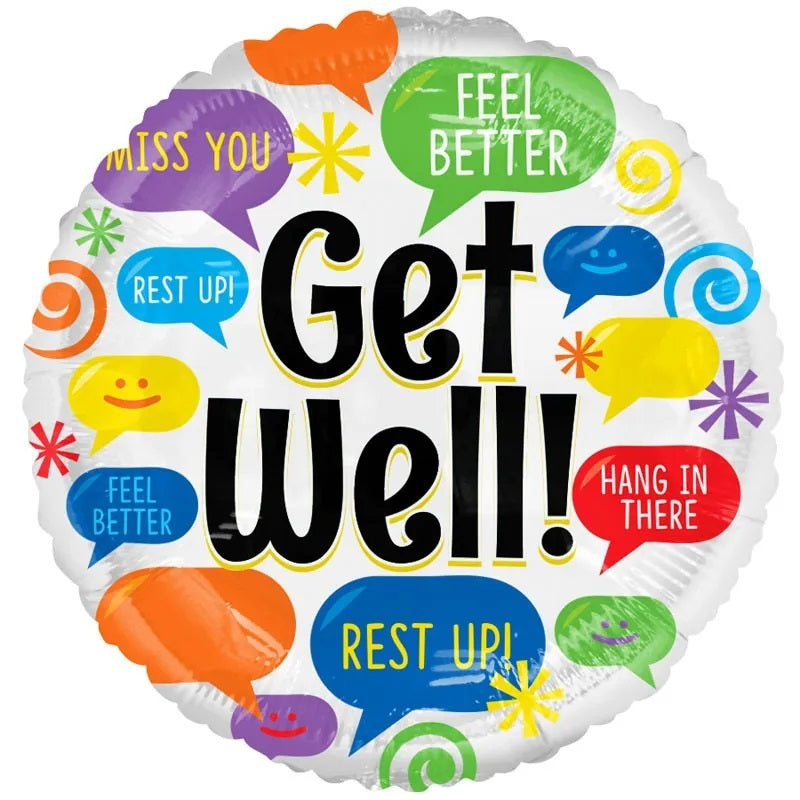 Get Well Balloon (18inch)  Flowers &amp; Plants Co