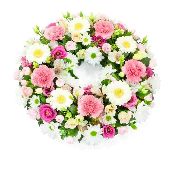 Pink and White Wreath