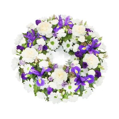 Purple and White Wreath