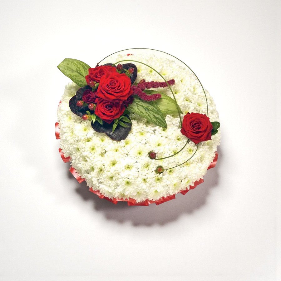 Red &amp; White Posy Pad - Flowers &amp; Plants Co