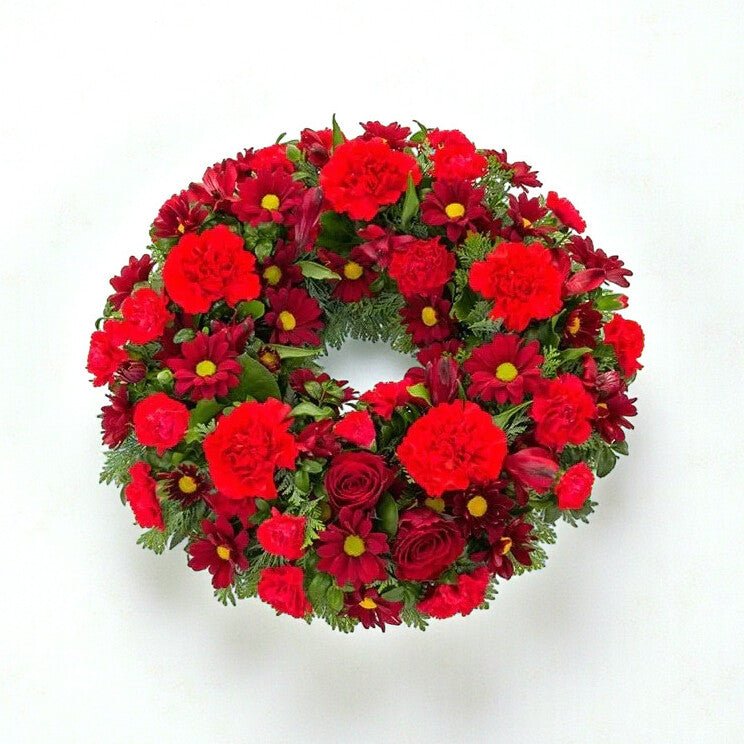 Red Wreath - Flowers &amp; Plants Co