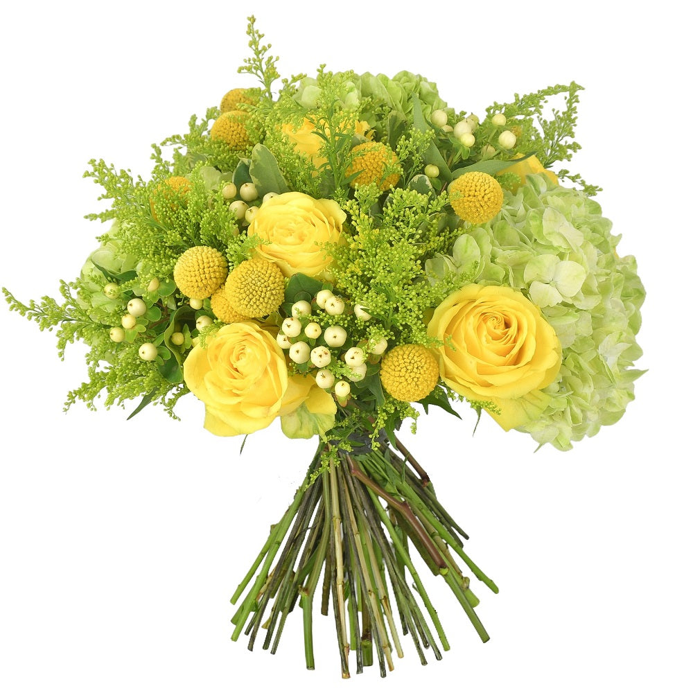 yellow bouquet by local florist