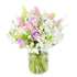 pastel colours flower arrangement in a vase - delivered by local florist