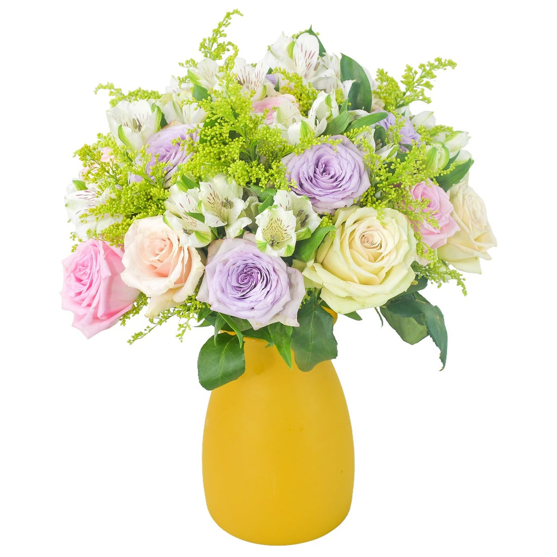 pastel passion floral design in a vase